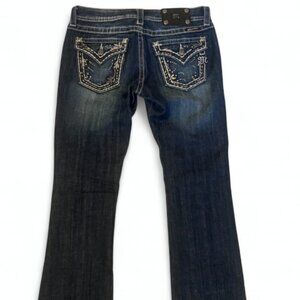 Miss Me Women's Low Rise Bootcut Jeans Size 28 Bling Pockets Y2K